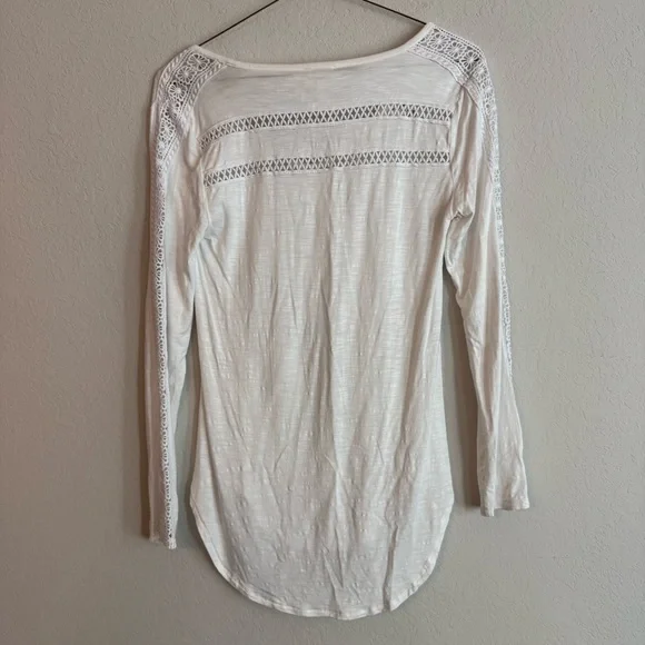 Anthropologie Deletta white long sleeve top small - Picture 8 of 8